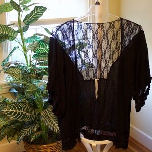 Black lace kimono